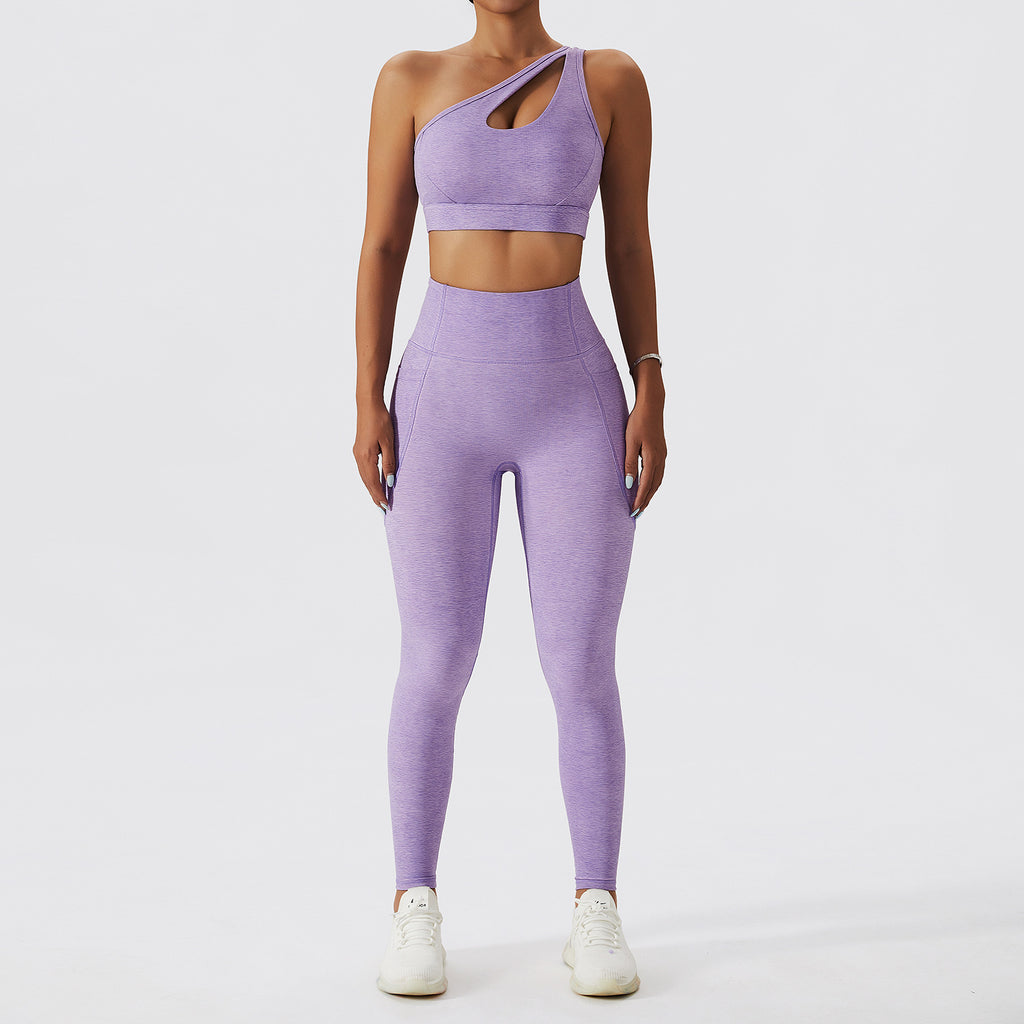 Fitness One Sided Back Yoga Bra Suit