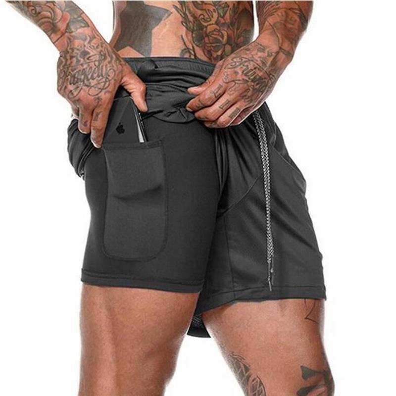 2 In 1 Quick Dry Men Running Shorts