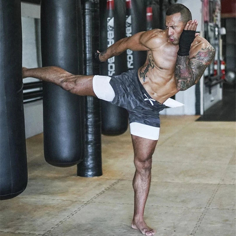 2 In 1 Quick Dry Men Running Shorts