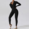 Long Sleeve Yoga Zipper Sports Jumpsuit
