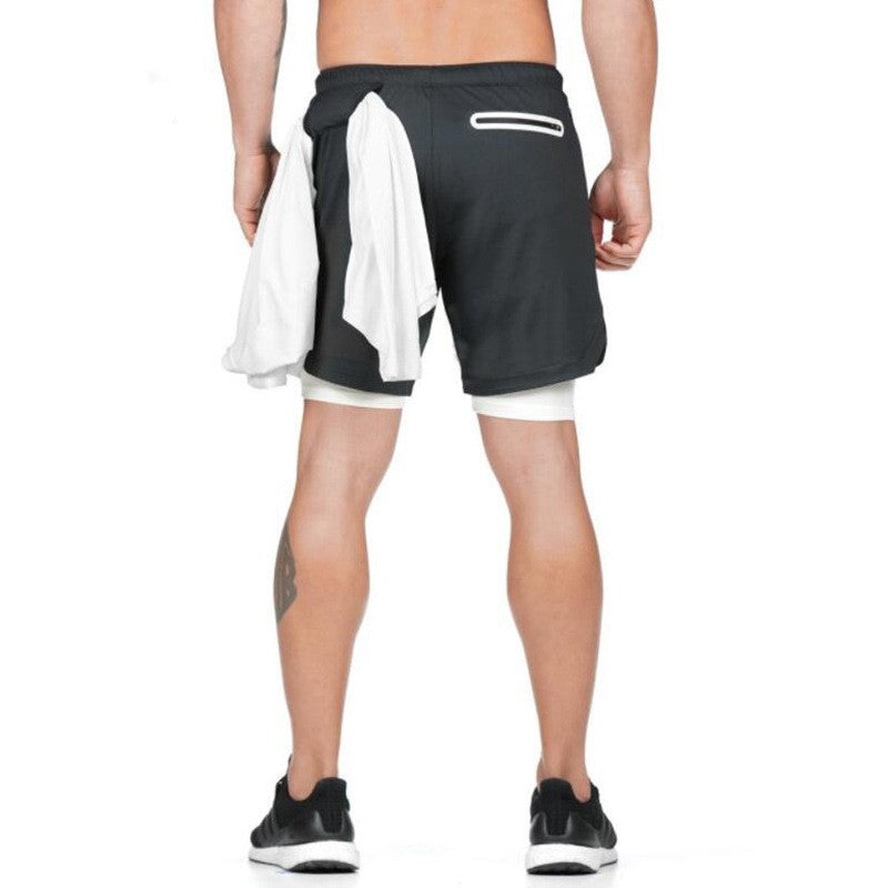 2 In 1 Quick Dry Men Running Shorts