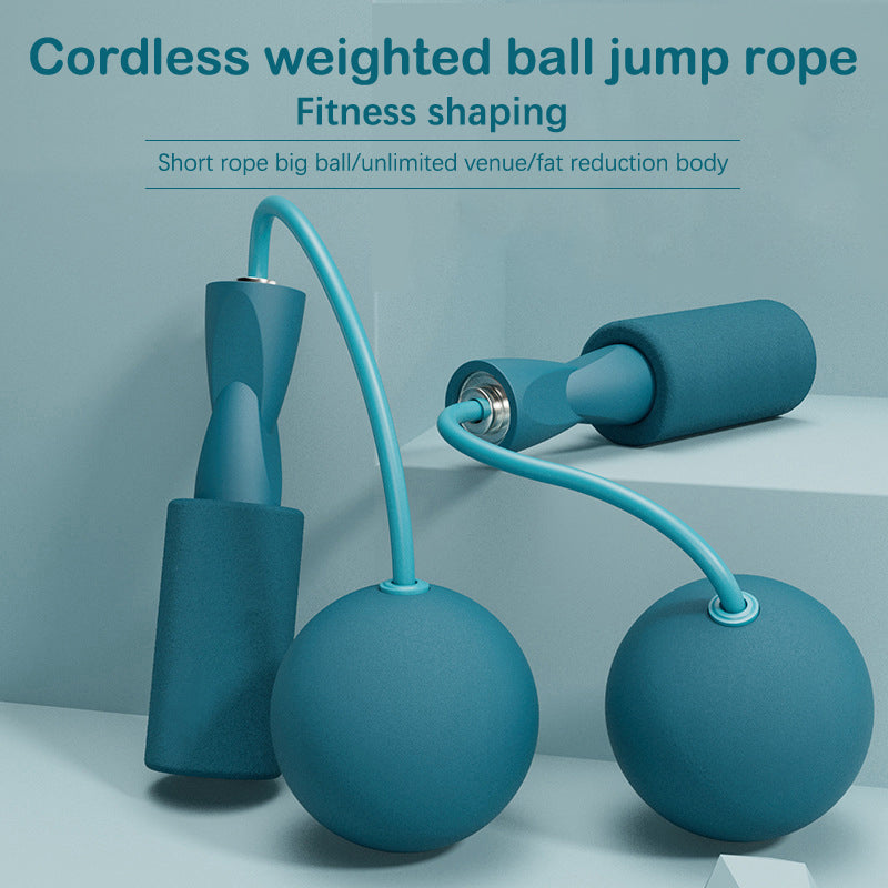 Adjustable Silicone Cordless Jump Rope With Speed Ball