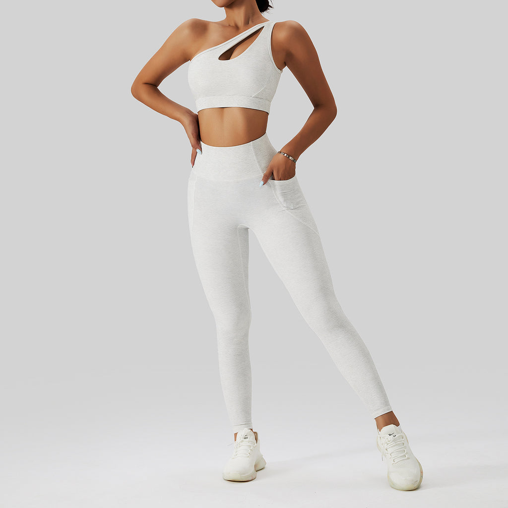 Fitness One Sided Back Yoga Bra Suit