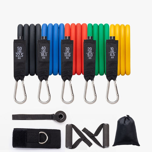 11 Pieces Latex Tube Tension Rope Set