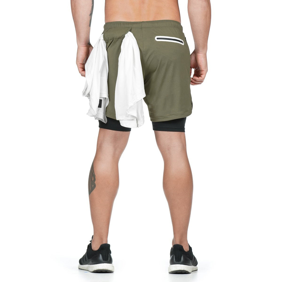 2 In 1 Quick Dry Men Running Shorts