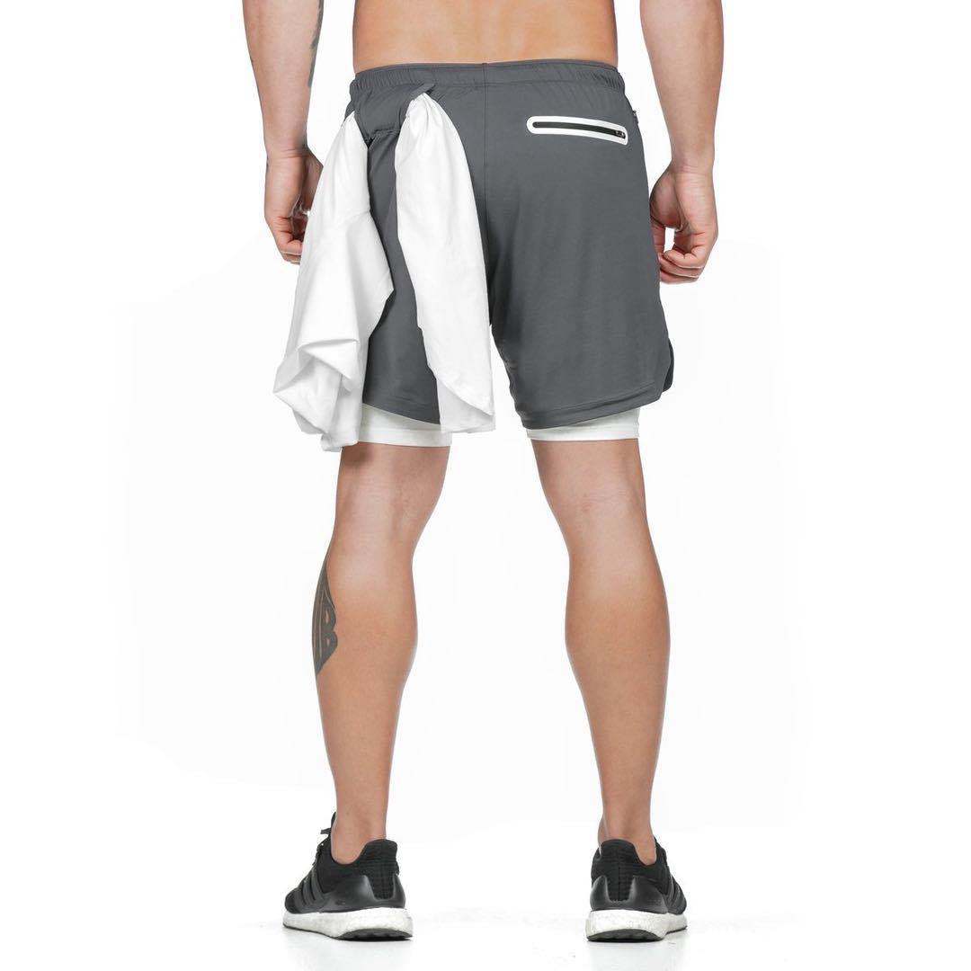 2 In 1 Quick Dry Men Running Shorts