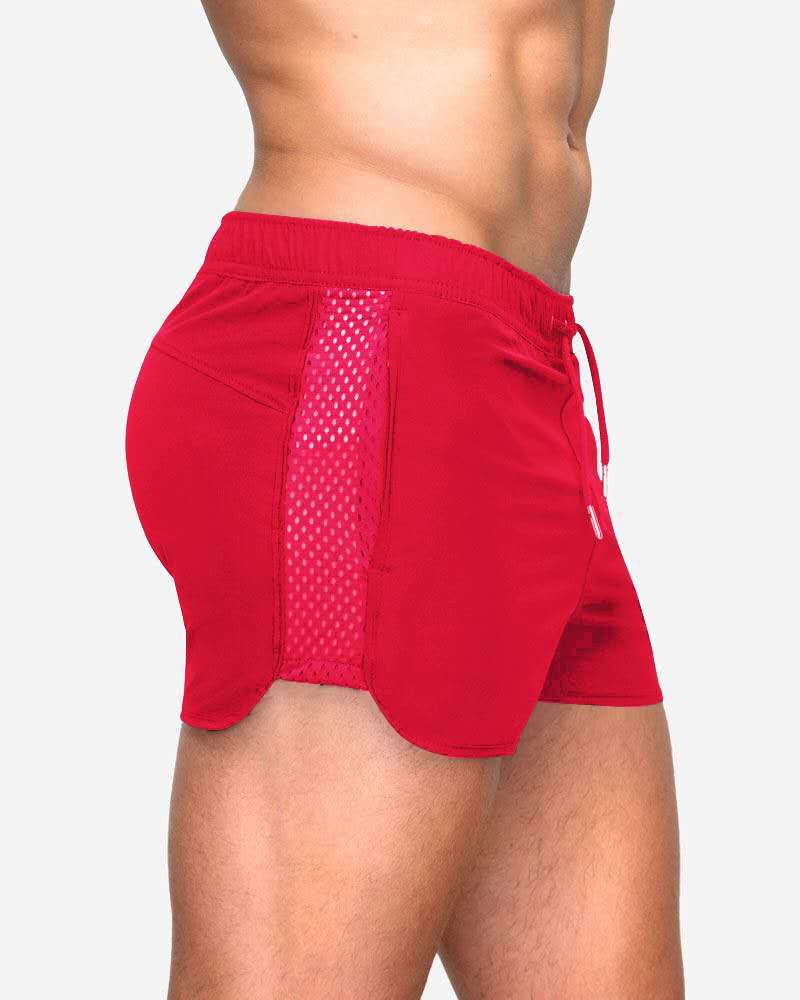 Summer Stretch Mesh Training Sprint Shorts