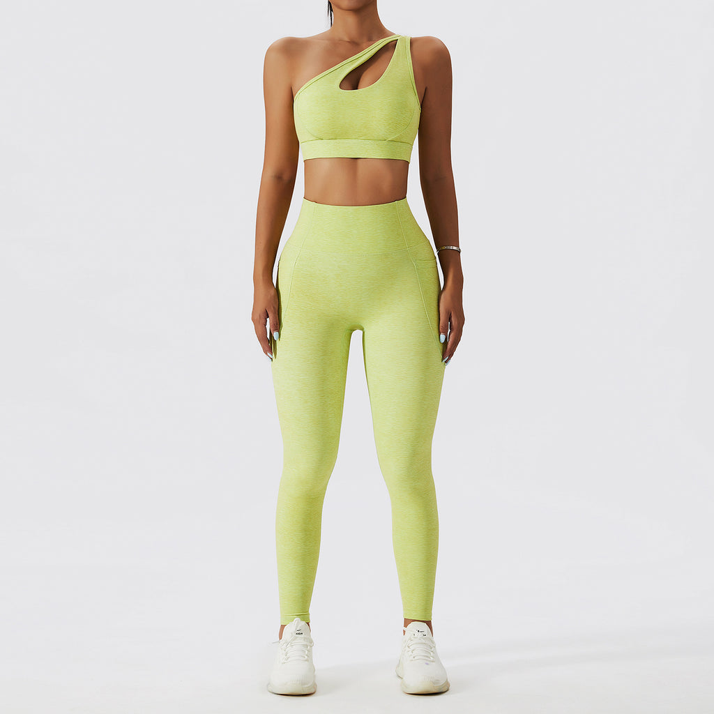 Fitness One Sided Back Yoga Bra Suit