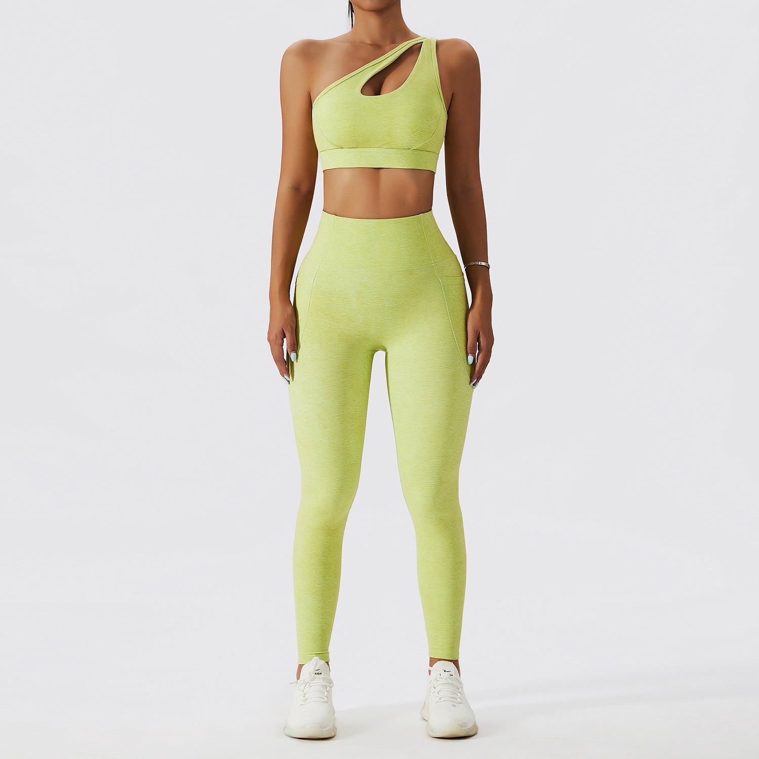 Fitness One Sided Back Yoga Bra Suit