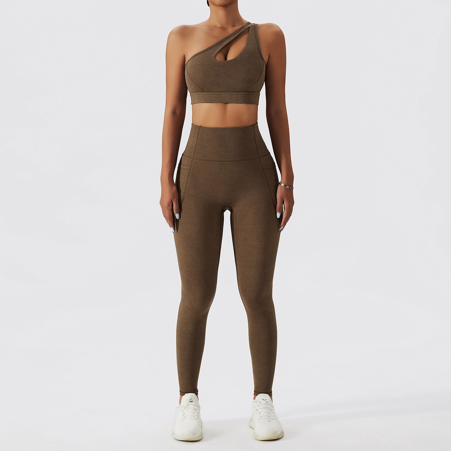 Fitness One Sided Back Yoga Bra Suit