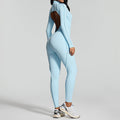 Long-sleeve Stereo Zipper Yoga Jumpsuit