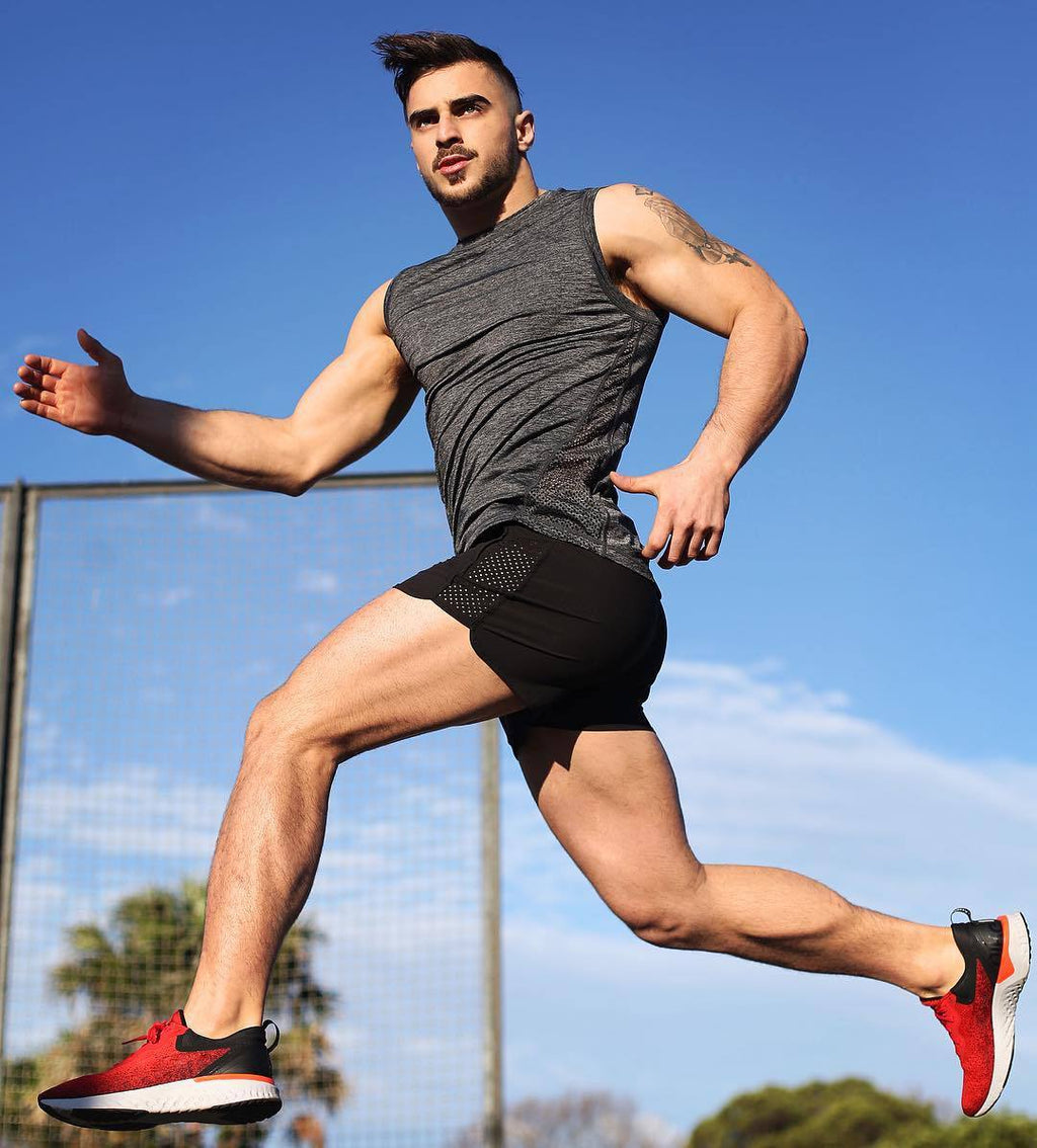 Summer Stretch Mesh Training Sprint Shorts