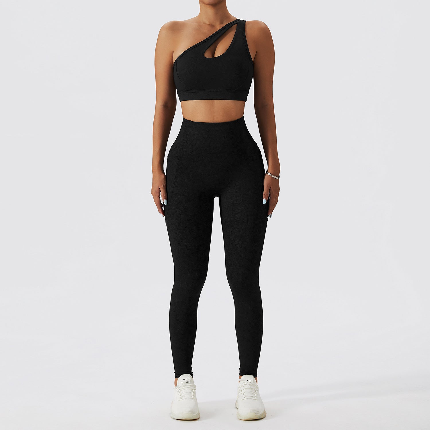 Fitness One Sided Back Yoga Bra Suit